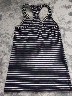 Ivivva Black Racerback Tank with Pastel Stripes